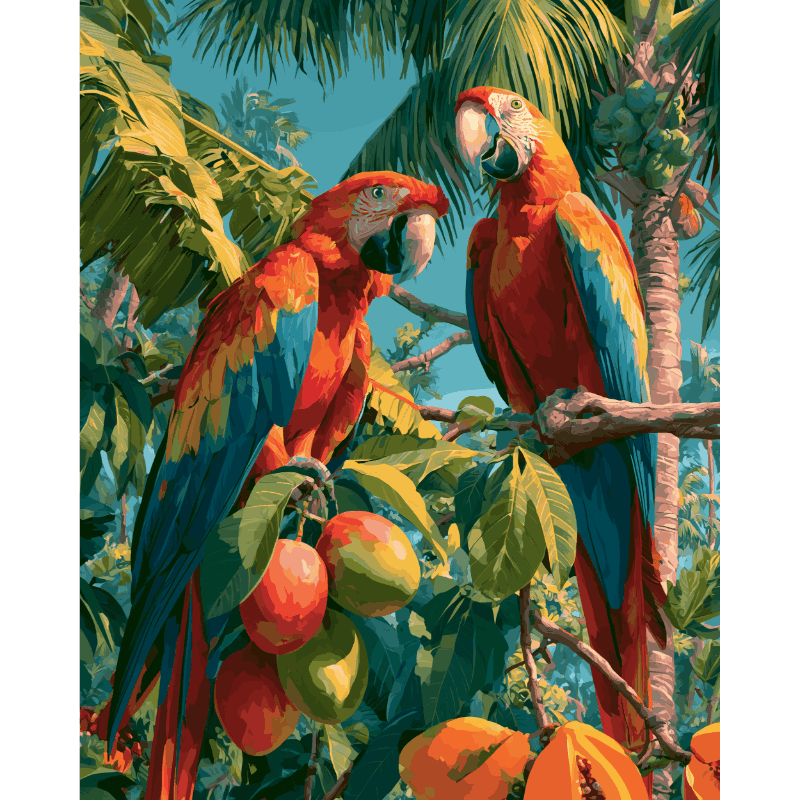 Tropical Companions | Paint by Numbers