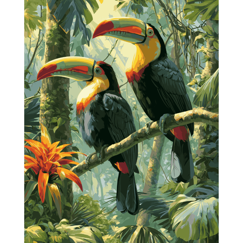 Tropical Toucans | Paint by Numbers