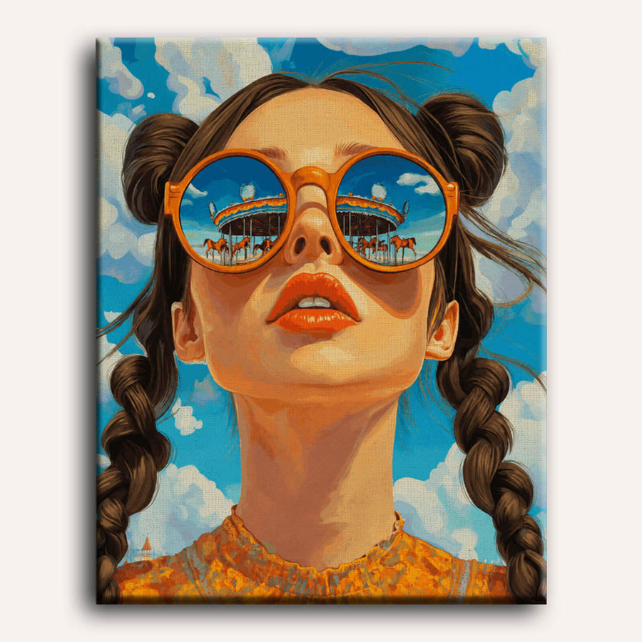 Brunette Carousel | Paint by Numbers