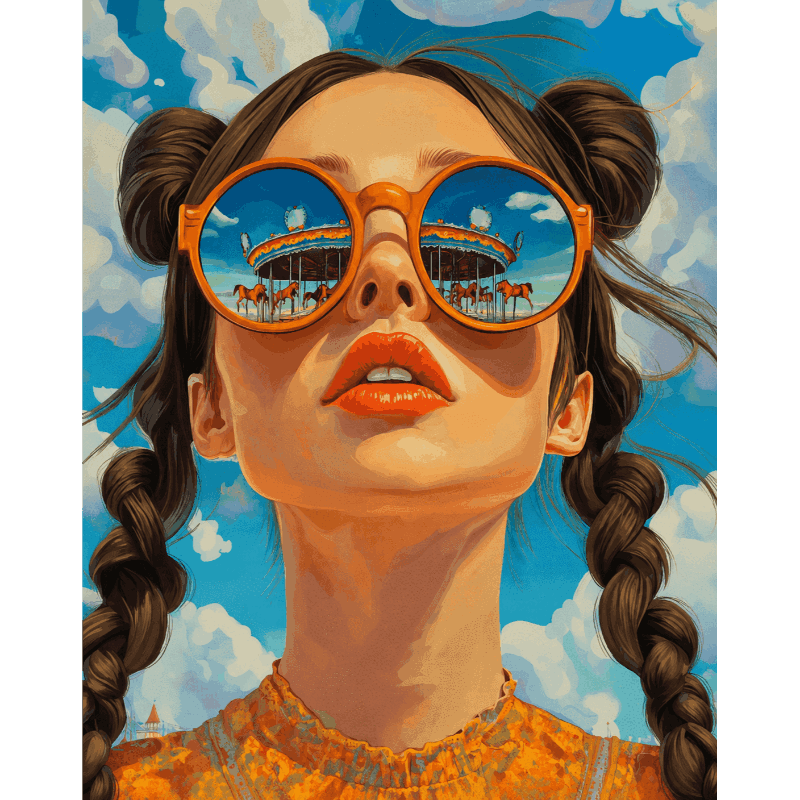 Brunette Carousel | Paint by Numbers