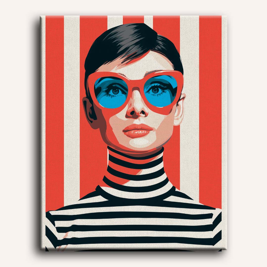 Modern Audrey Hepburn | Paint by Numbers