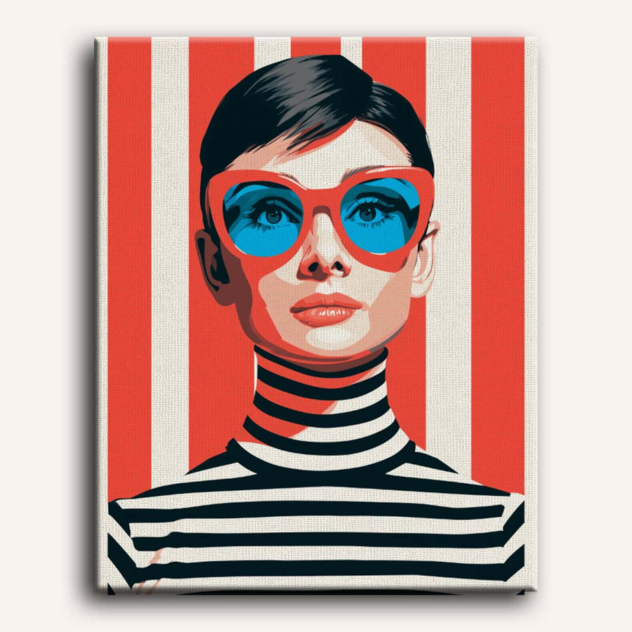 Modern Audrey Hepburn | Paint by Numbers