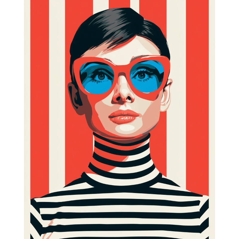 Modern Audrey Hepburn | Paint by Numbers