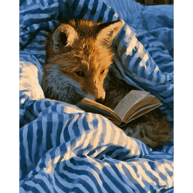 Reading Fox | Paint by Numbers