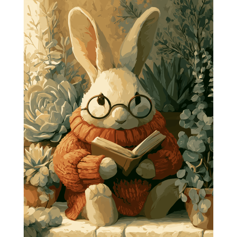 Adorable Rabbit | Paint by Numbers
