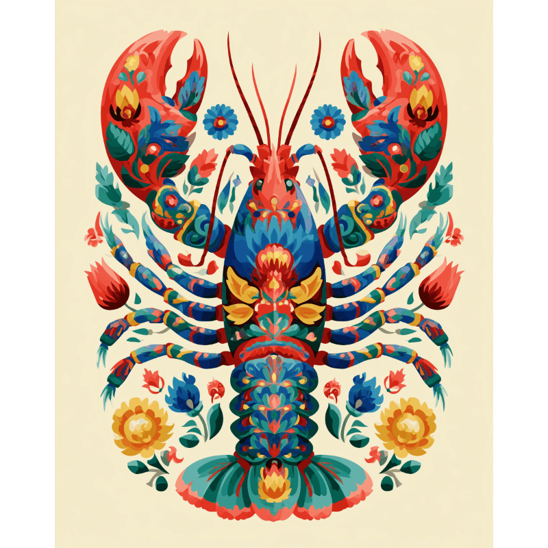 Polish Style Lobster | Paint by Numbers