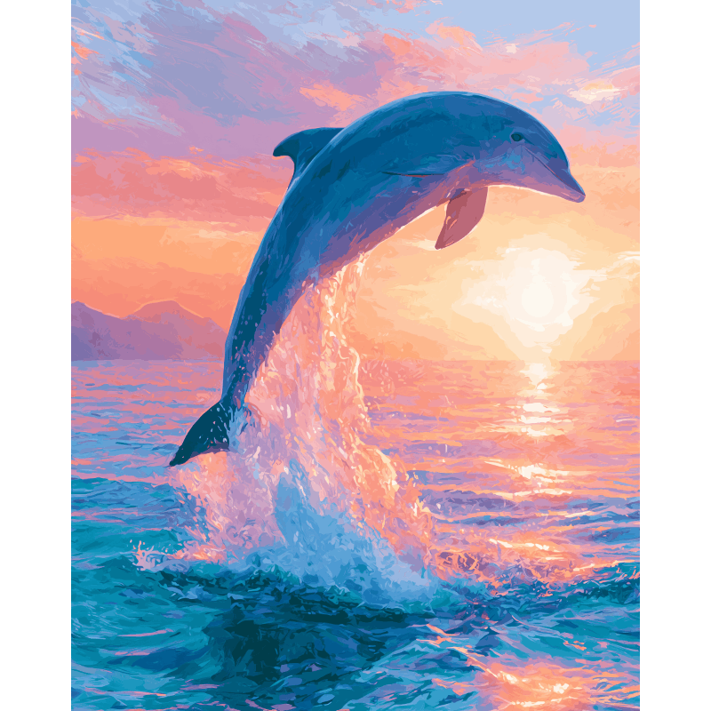 Leaping Dolphin | Paint by Numbers