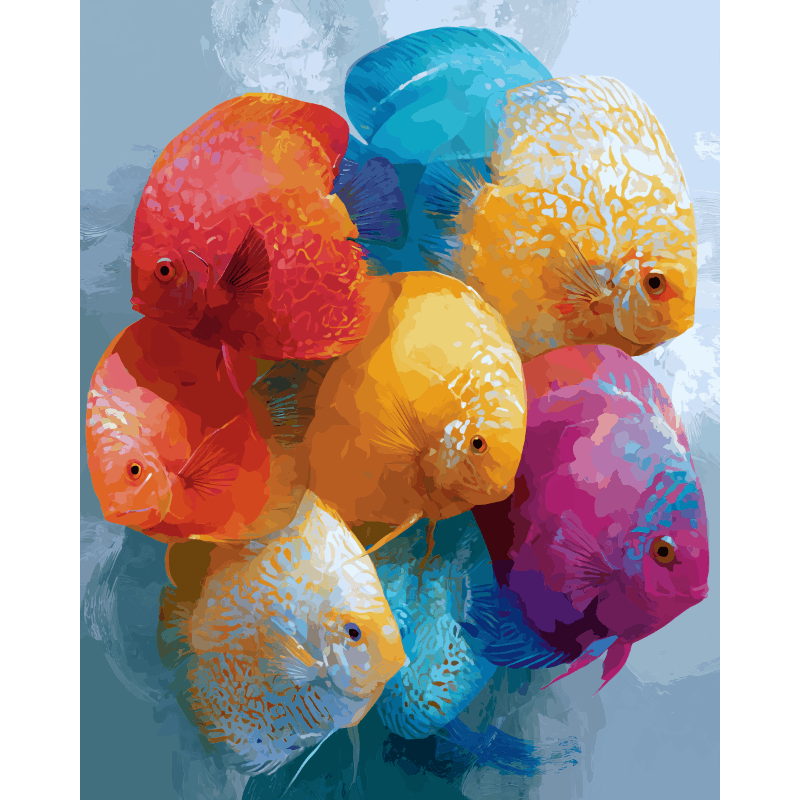 Vibrant Cluster | Paint by Numbers