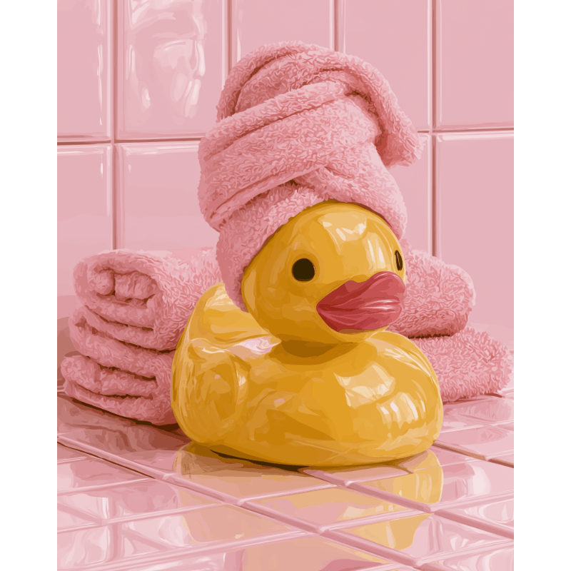 Bath Time Duckling | Paint by Numbers