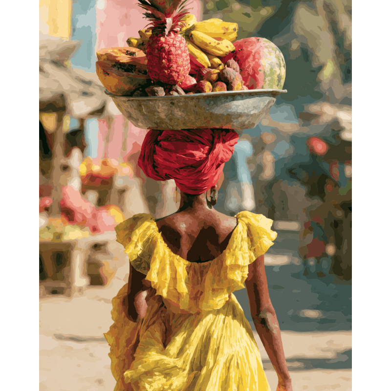 Caribbean Market | Paint by Numbers