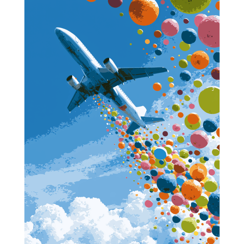 Color Burst Flight | Paint by Numbers
