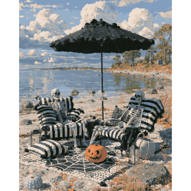 Halloween Beach | Paint by Numbers