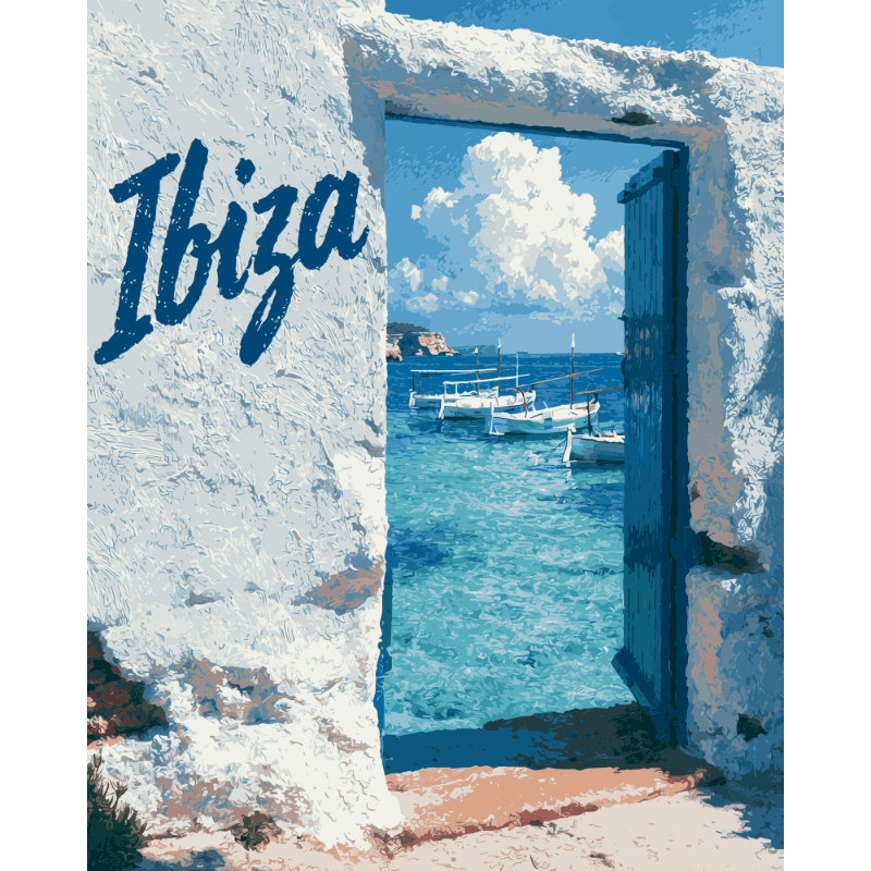 Ibiza Doorway | Paint by Numbers