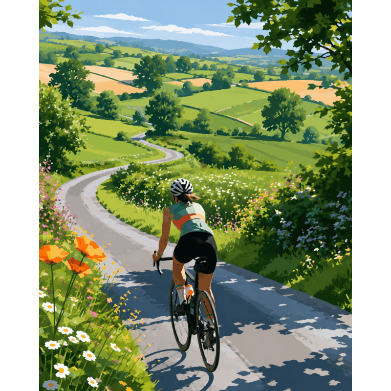 Summer Cycling | Paint by Numbers