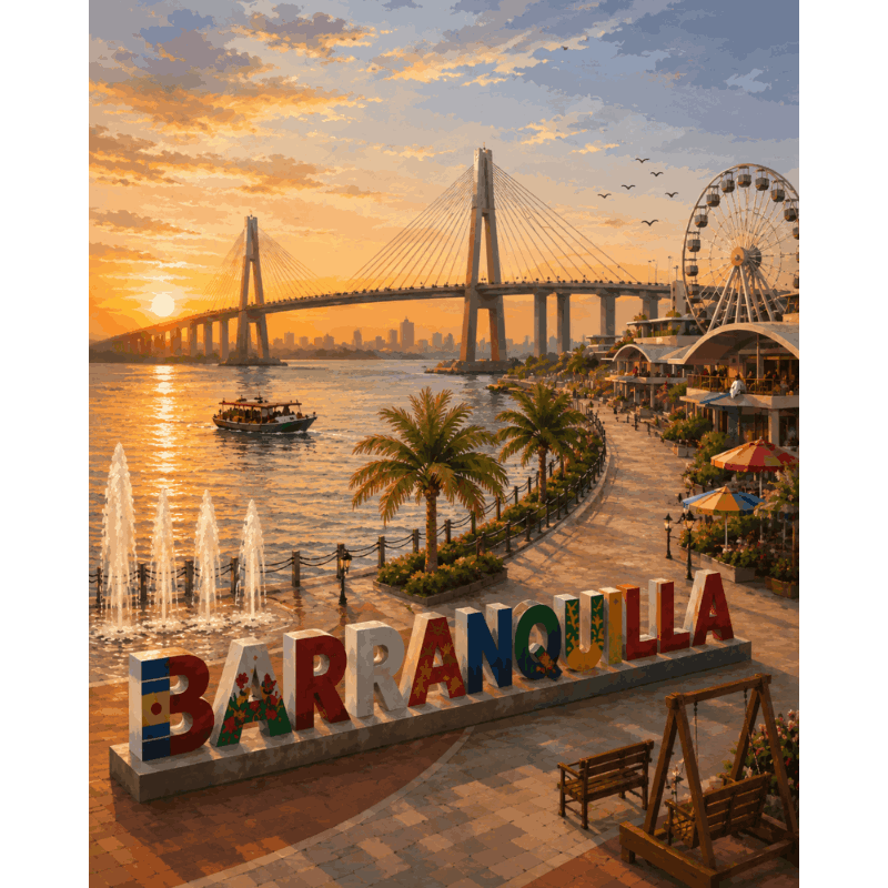 Barranquilla Sunset | Paint by Numbers