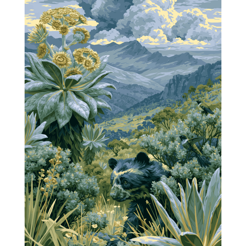 Bear of The Andes | Paint by Numbers
