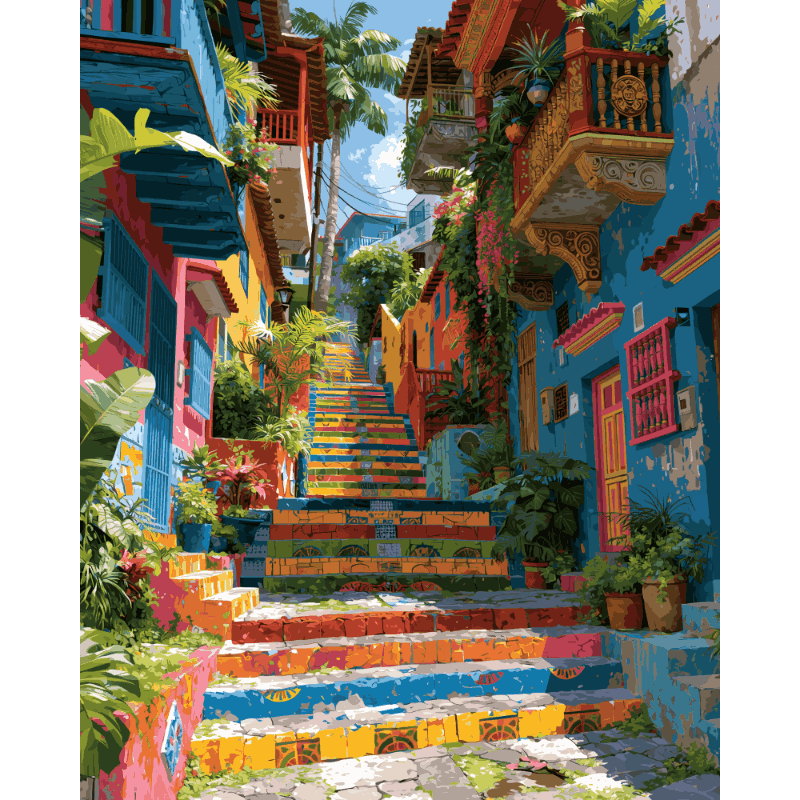 Colombian Alley | Paint by Numbers