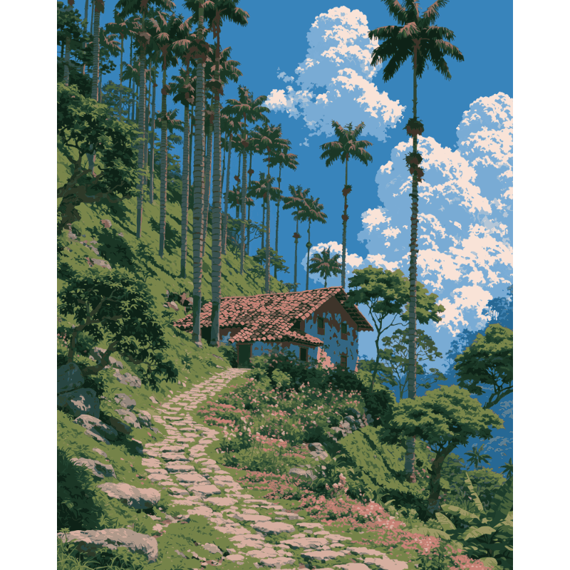 Hillside Hideaway | Paint by Numbers