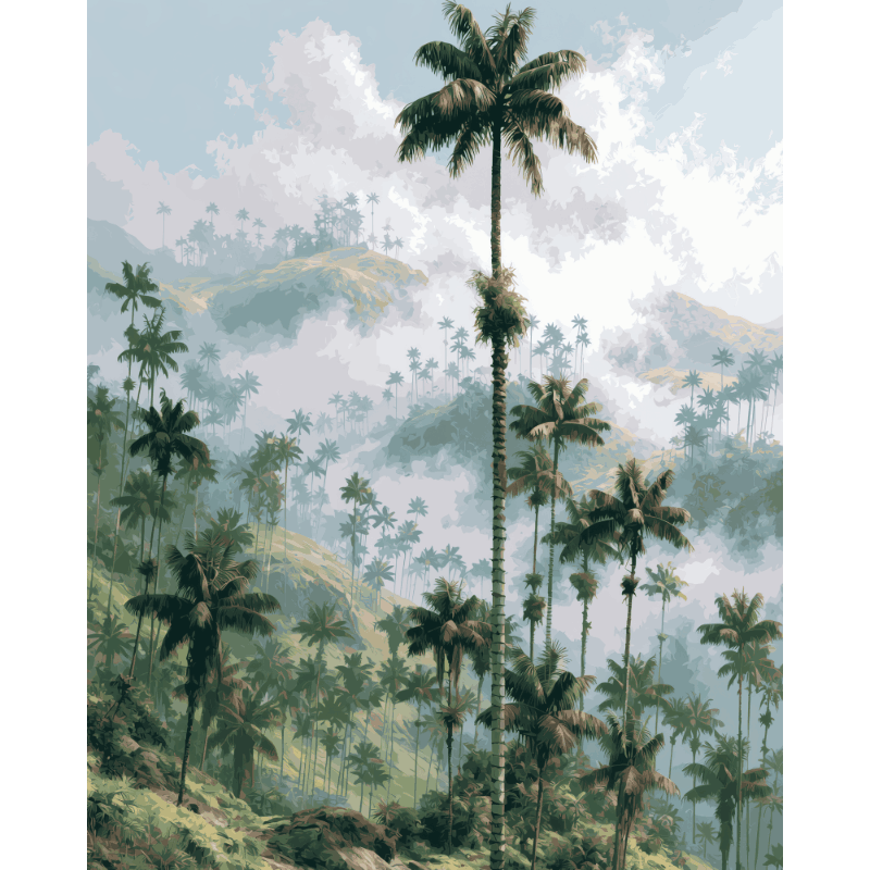 Wax Palm Trees | Paint by Numbers