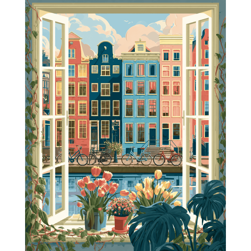 Window to Amsterdam | Paint by Numbers
