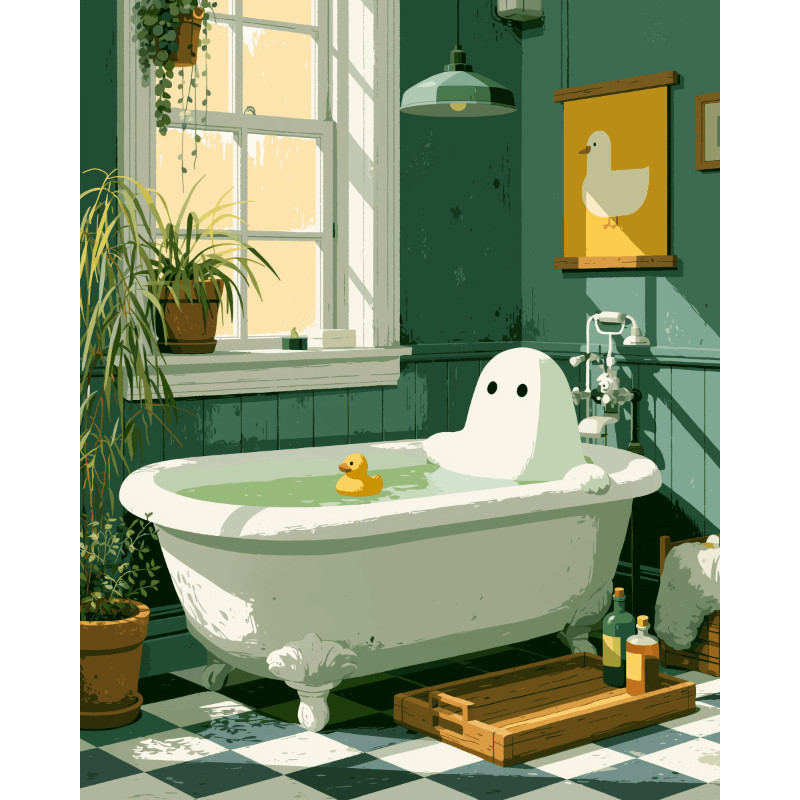 Relaxing Ghost | Paint by Numbers