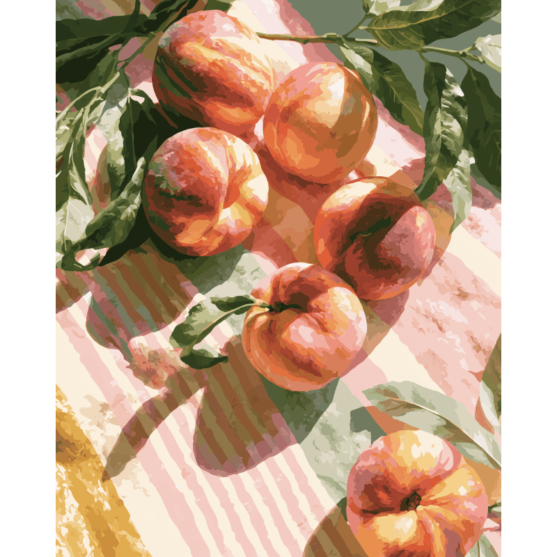Sunlight Peaches | Paint by Numbers