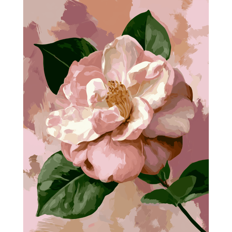 Soft Camellia | Paint by Numbers