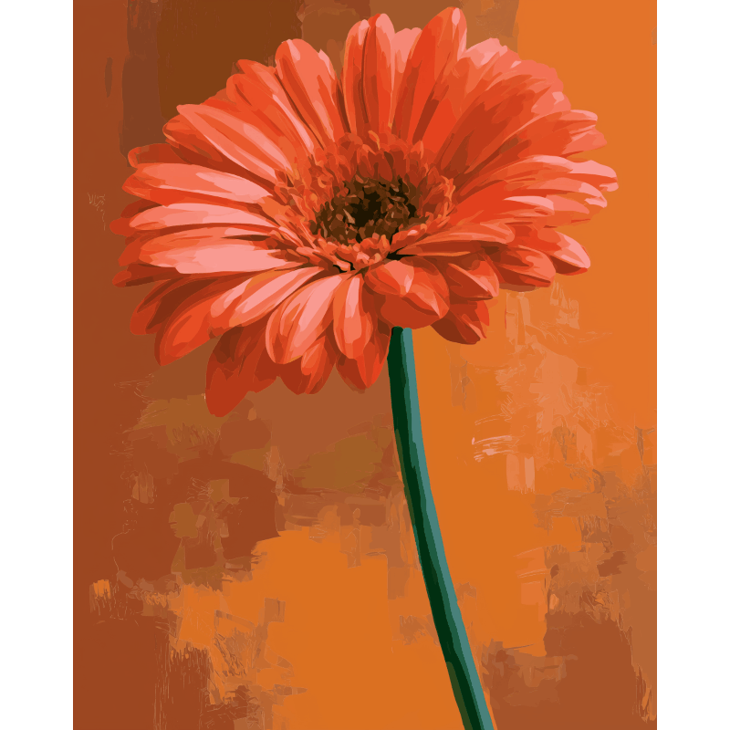 Sunset Gerbera | Paint by Numbers
