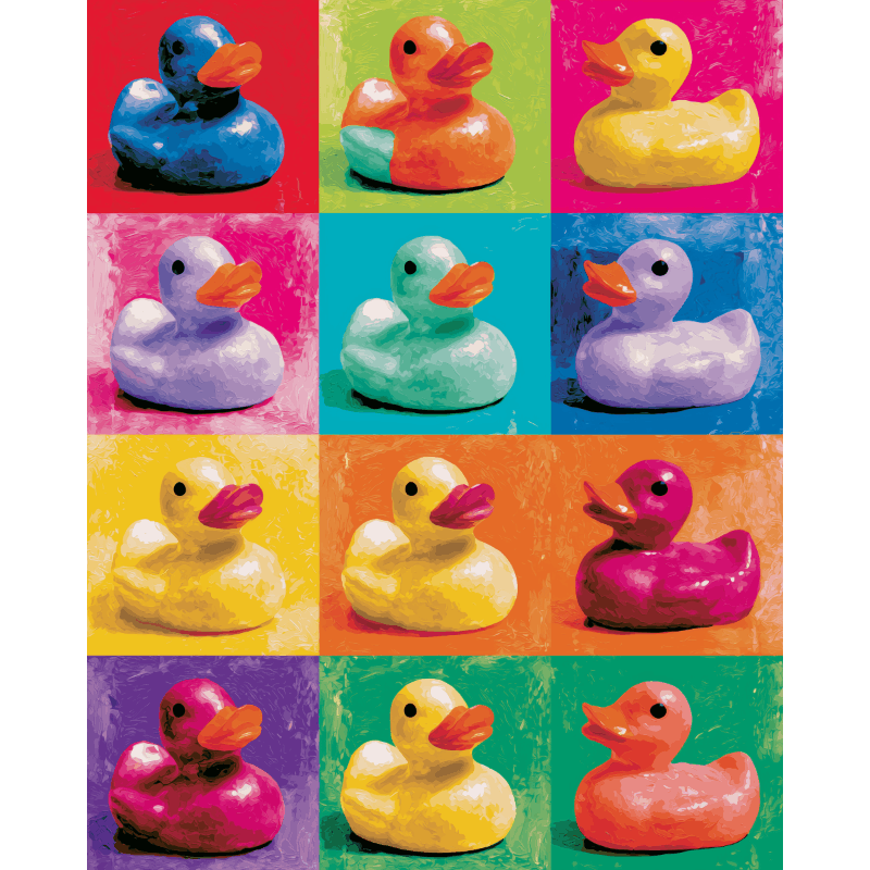 Pop Art Ducks | Paint by Numbers