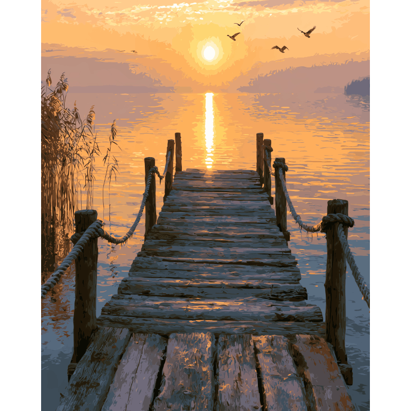 Wooden Piers | Paint by Numbers