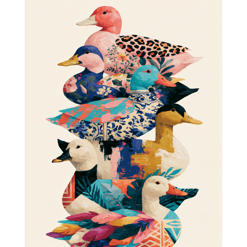 Feathered Mosaic | Paint by Numbers
