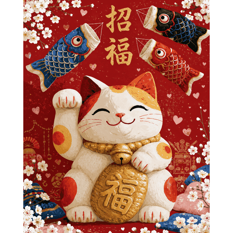 Maneki Neko Fortune | Paint by Numbers