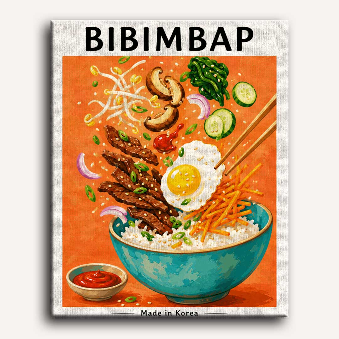 Korean Bibimbap | Paint by Numbers