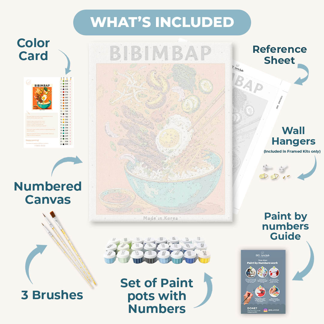 Korean Bibimbap | Paint by Numbers