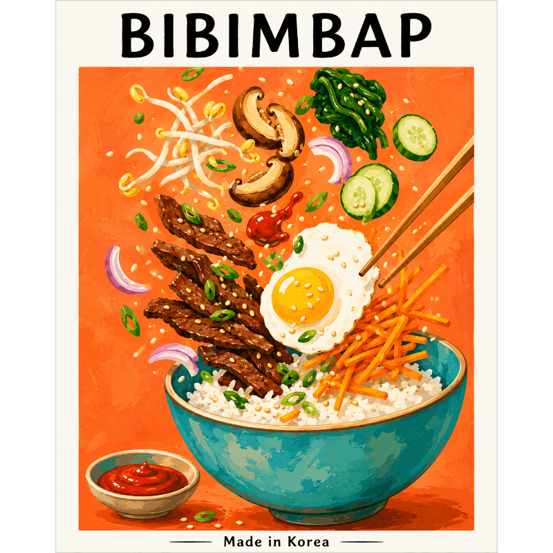 Korean Bibimbap | Paint by Numbers