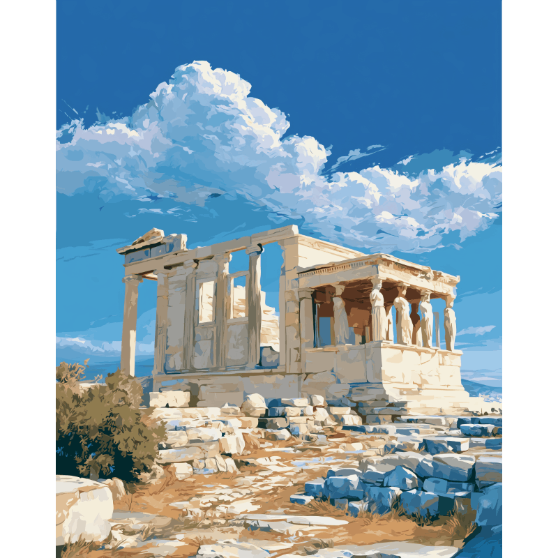 Caryatids in Light | Paint by Numbers