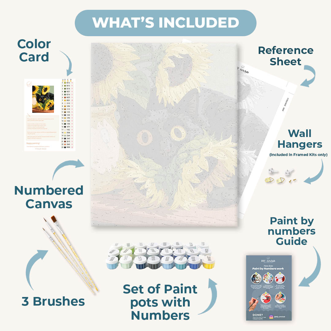 Golden-Eyed Mischief | Paint by Numbers