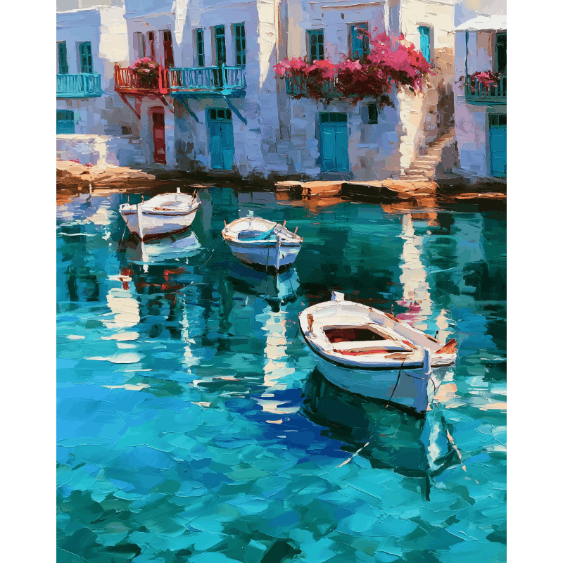 Cycladic Reflections | Paint by Numbers