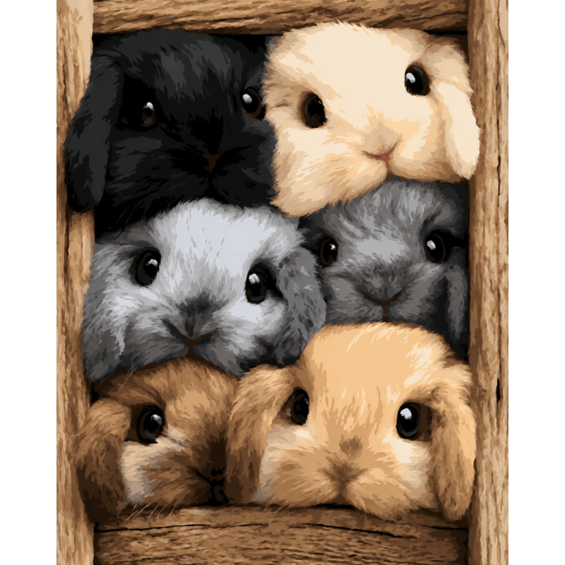 6 Mini Paintings | Little Hopper Friends Set