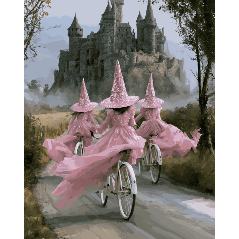 Pink Magic Ride | Paint by Numbers