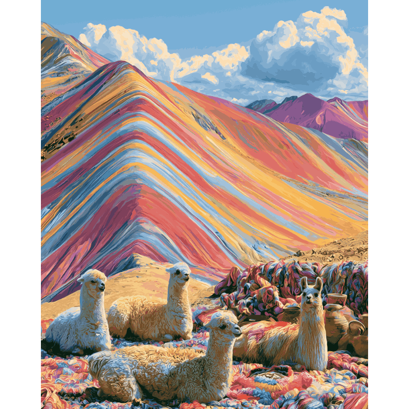 Rainbow Mountain | Paint by Numbers