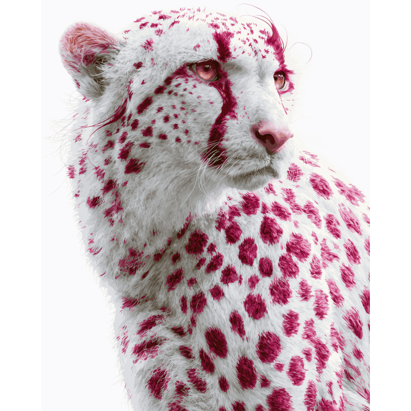 Raspberry Cheetah | Paint by Numbers