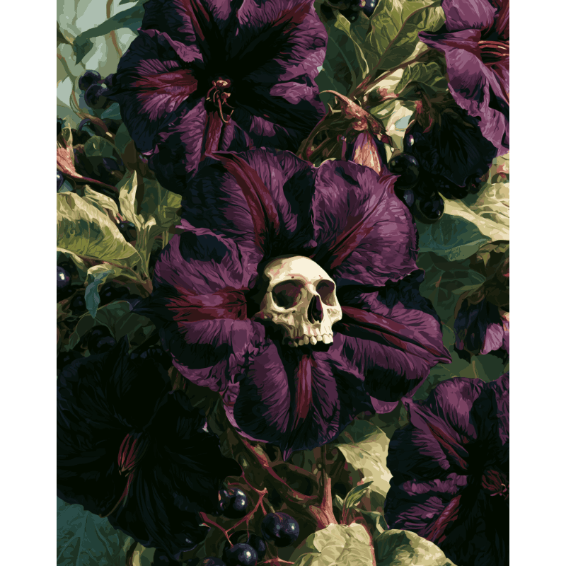 Gothic Nightshade Flower | Paint by Numbers