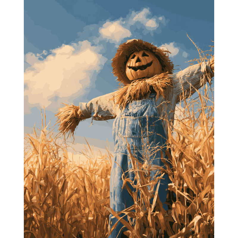 Pumpkin Scarecrow | Paint by Numbers