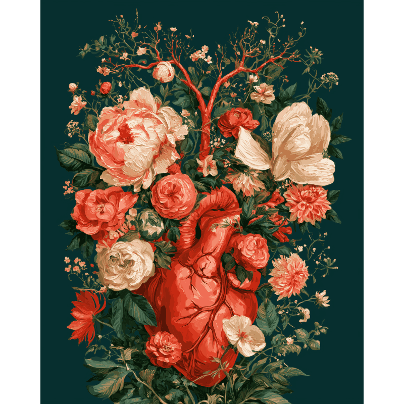 The Floral Heart | Paint by Numbers
