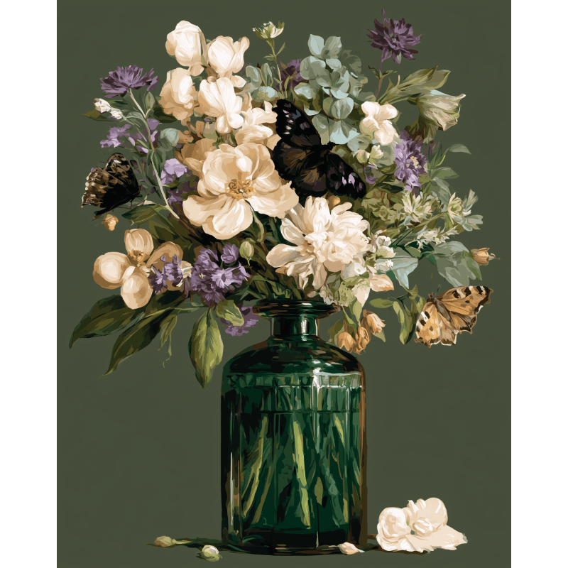The Emerald Bouquet | Paint by Numbers