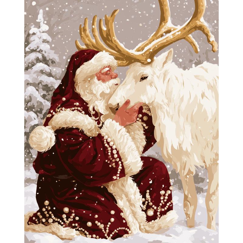 Santa's Embrace | Paint by Numbers