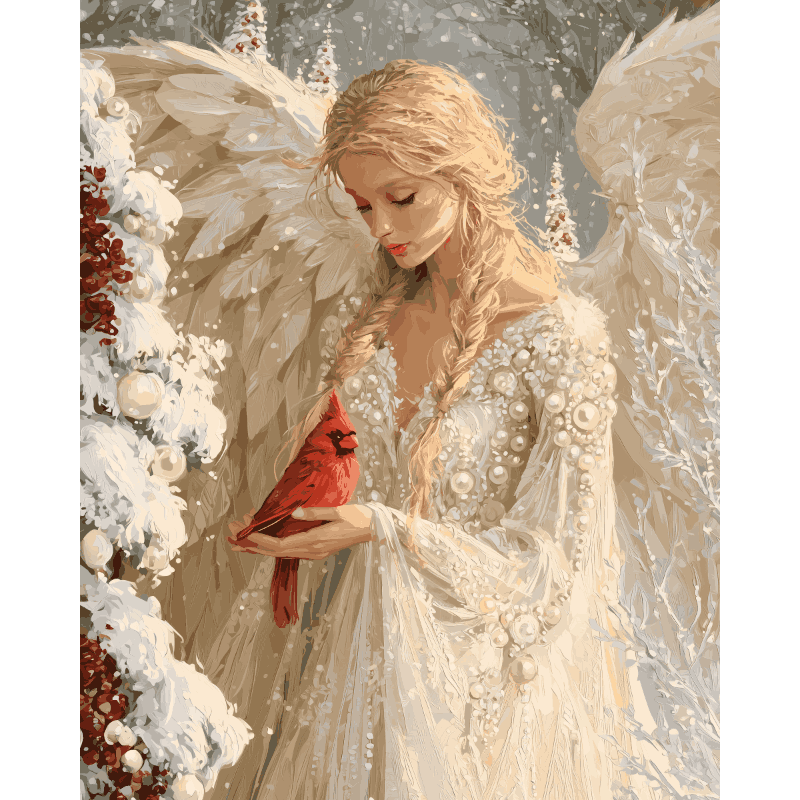 Angel & Cardinal | Paint by Numbers