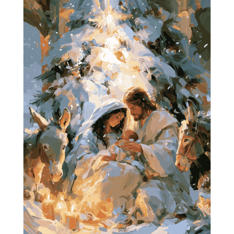 Nativity by Candlelight | Paint by Numbers