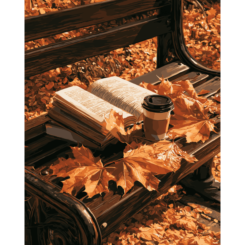 A Bench in Autumn | Paint by Numbers